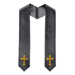 60" CHOIR STOLE WITH CROSS EMBROIDERY