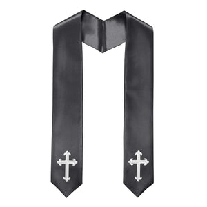 60" CHOIR STOLE WITH CROSS EMBROIDERY