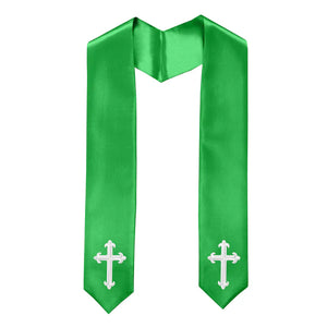 60" CHOIR STOLE WITH CROSS EMBROIDERY