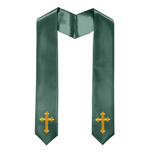 60" CHOIR STOLE WITH CROSS EMBROIDERY