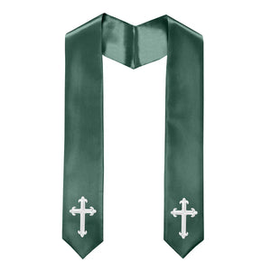 60" CHOIR STOLE WITH CROSS EMBROIDERY