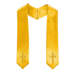 60" CHOIR STOLE WITH CROSS EMBROIDERY