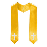 60" CHOIR STOLE WITH CROSS EMBROIDERY