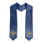 60" CHOIR STOLE WITH CROSS EMBROIDERY
