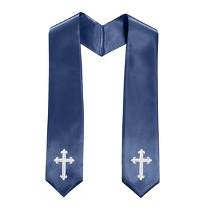 60" CHOIR STOLE WITH CROSS EMBROIDERY