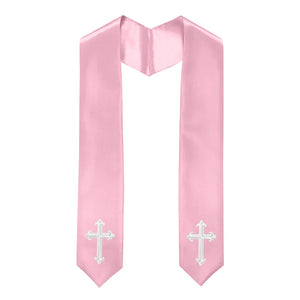 60" CHOIR STOLE WITH CROSS EMBROIDERY
