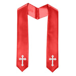 60" CHOIR STOLE WITH CROSS EMBROIDERY