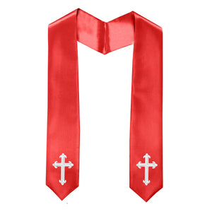 60" CHOIR STOLE WITH CROSS EMBROIDERY