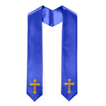 60" CHOIR STOLE WITH CROSS EMBROIDERY