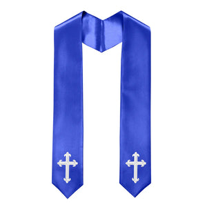 60" CHOIR STOLE WITH CROSS EMBROIDERY