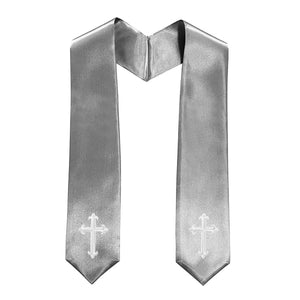 60" CHOIR STOLE WITH CROSS EMBROIDERY