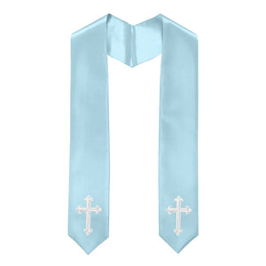60" CHOIR STOLE WITH CROSS EMBROIDERY