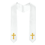 60" CHOIR STOLE WITH CROSS EMBROIDERY