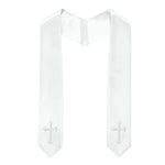 60" CHOIR STOLE WITH CROSS EMBROIDERY