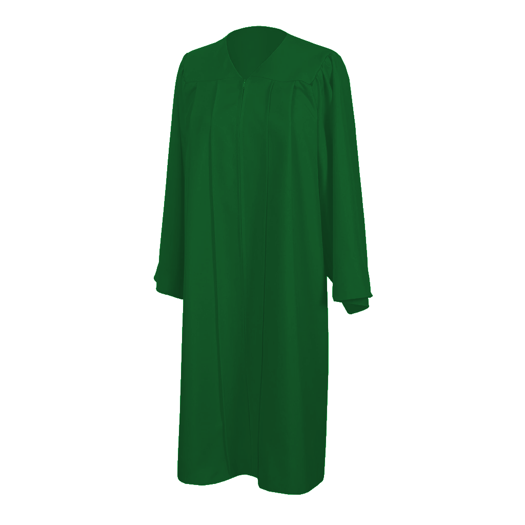 Matte Hunter Green Choir Gown
